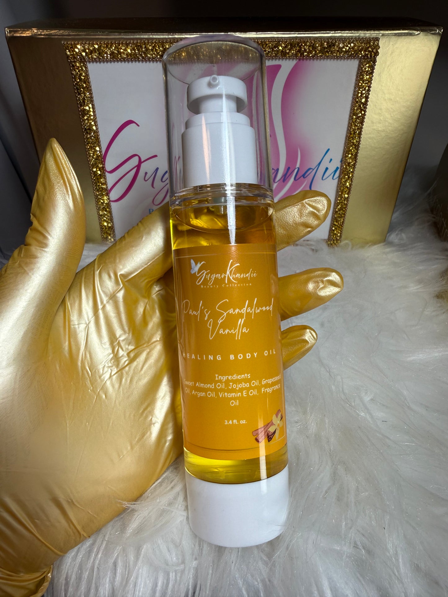 Healing Body Oil - Sandalwood Vanilla (Travel Size 3.4oz)