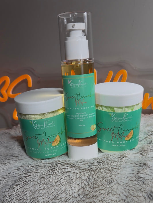 🍈🥒 Sweet Cucumber Melon Body Care Set ✨
