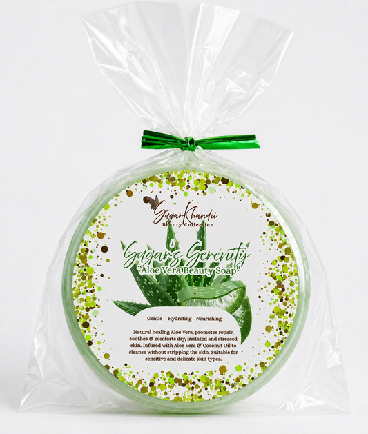 🌿 Sugar Serenity™ Aloe Vera Beauty Soap