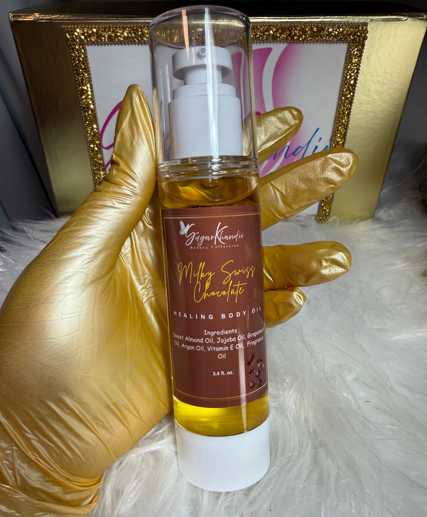 Healing Body Oil - Chocolate 🍫 Chips/Cake (Travel Size 3.4oz)