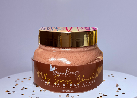 Foaming Sugar Scrub - Milky Swiss Chocolate Chips/Cake Scented